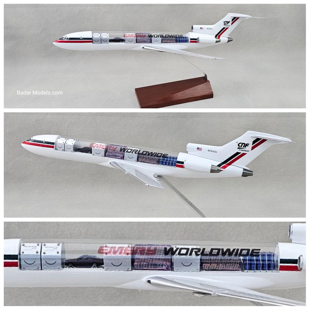 Emery Worldwide - B727-200F - (1:72) - 180° Clear Top